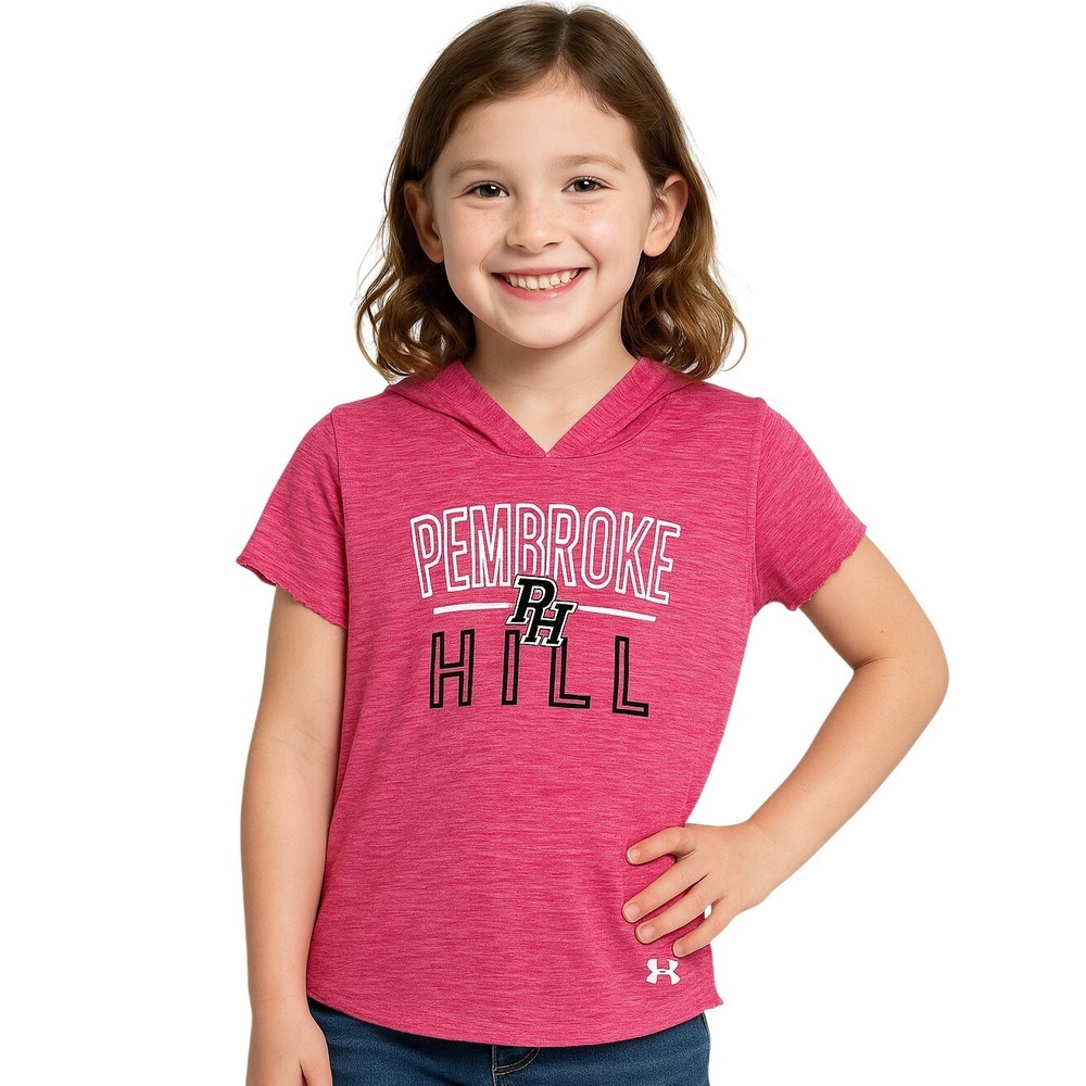 Under Armour T-Shirt YLG Pink Hi Lo Sleeveless Pembroke Hill School HeatGear